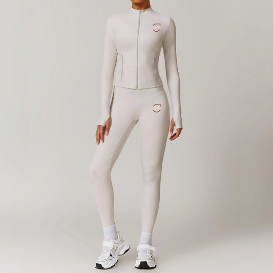 Sports Jacket & High Waist Leggins Set image 1