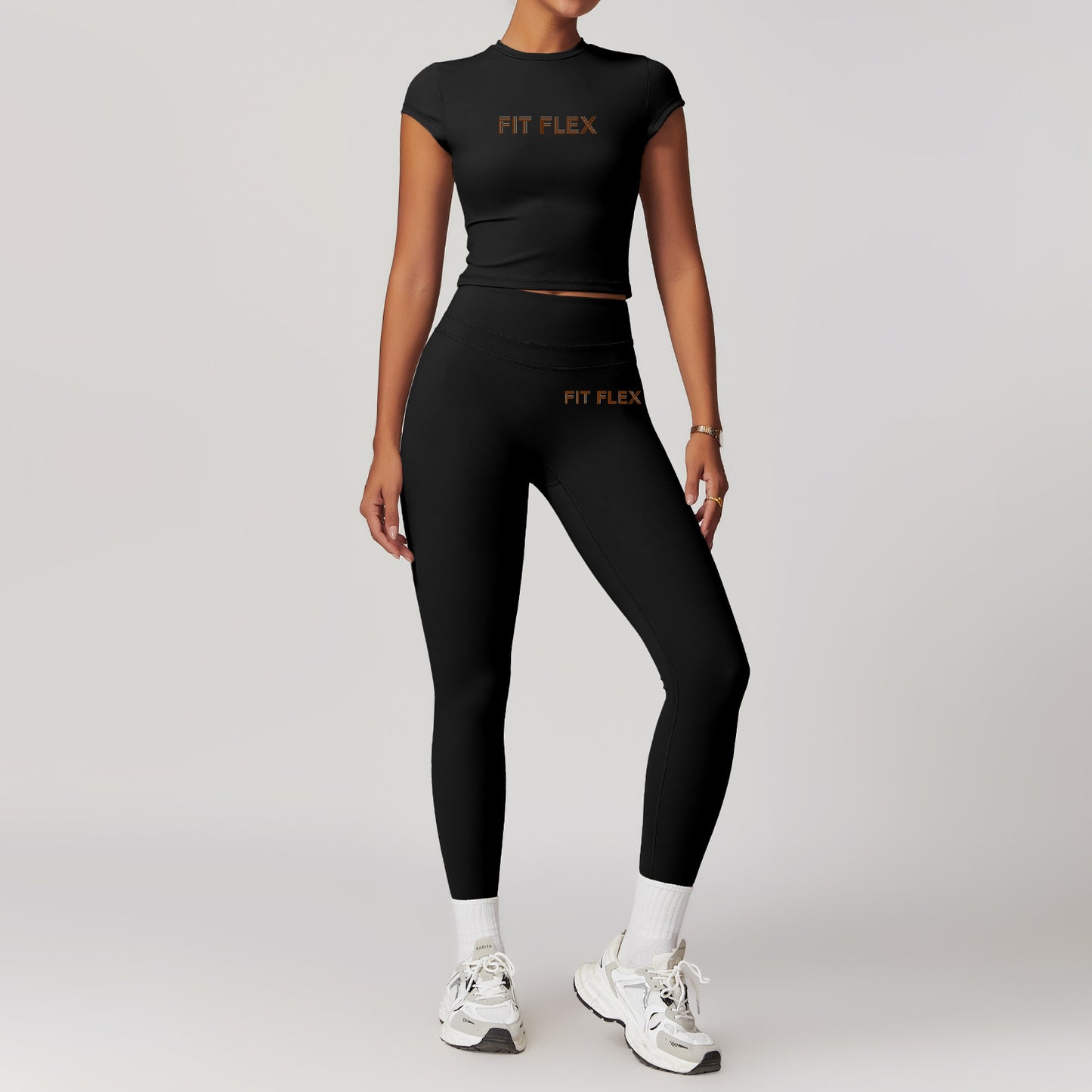 Crop top 2Pcs yoga set image 3