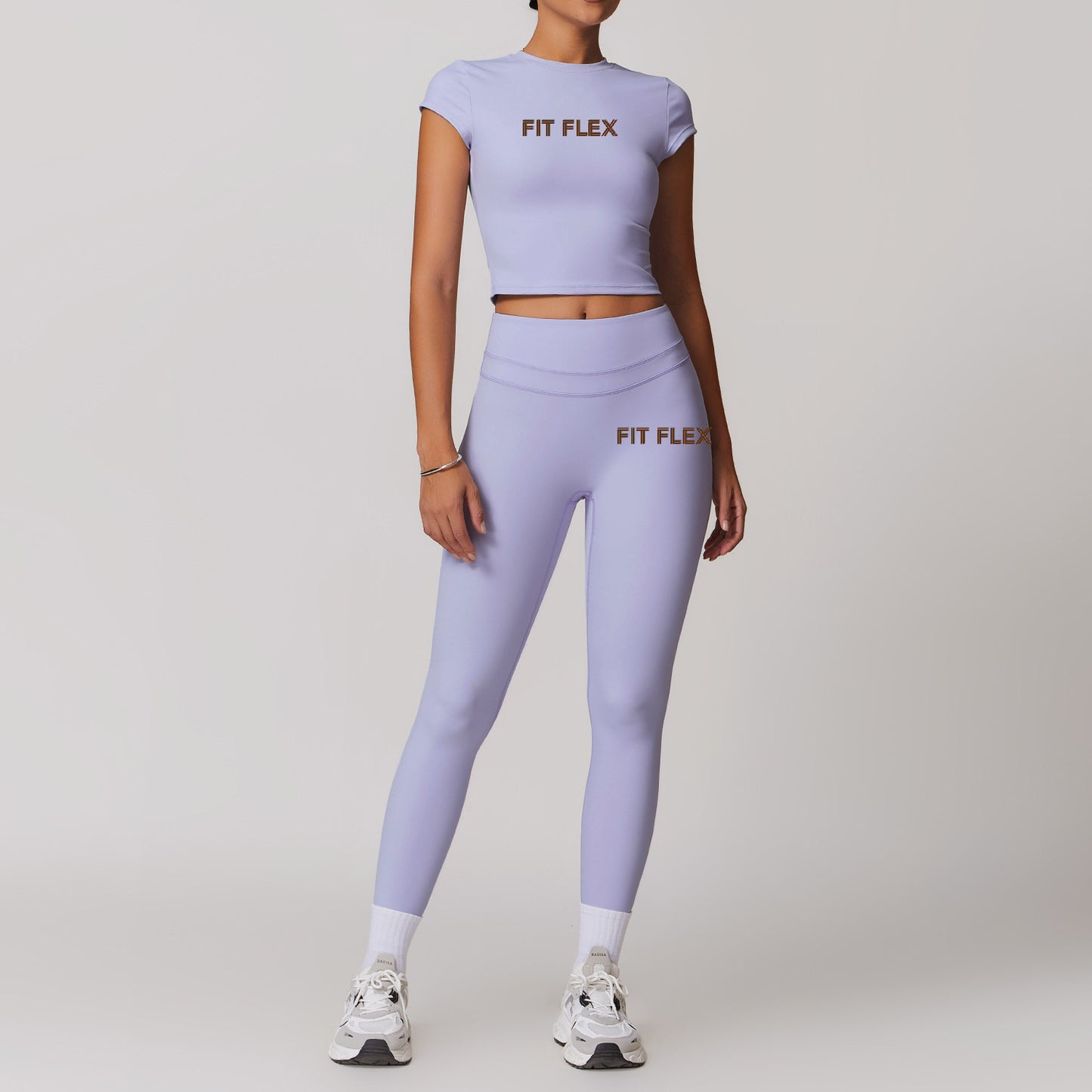 Crop top 2Pcs yoga set image 1
