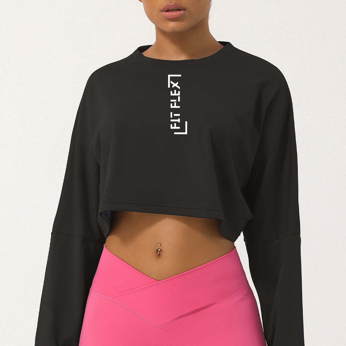 Loulou Long Sleeve Crop Tops image 5