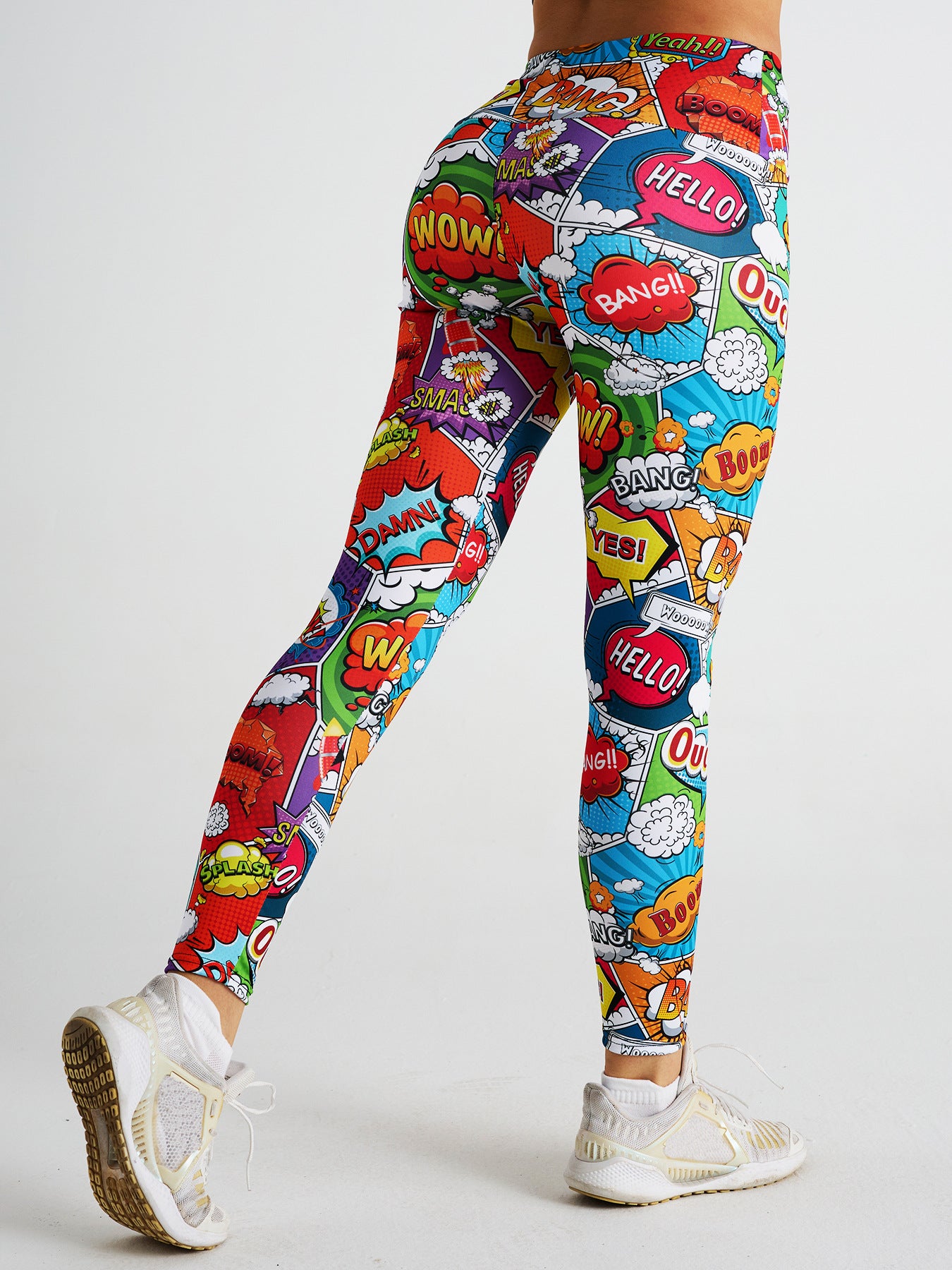 Colorful Graffiti Print Flex Leggings image 6