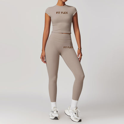 Crop top 2Pcs yoga set image 4
