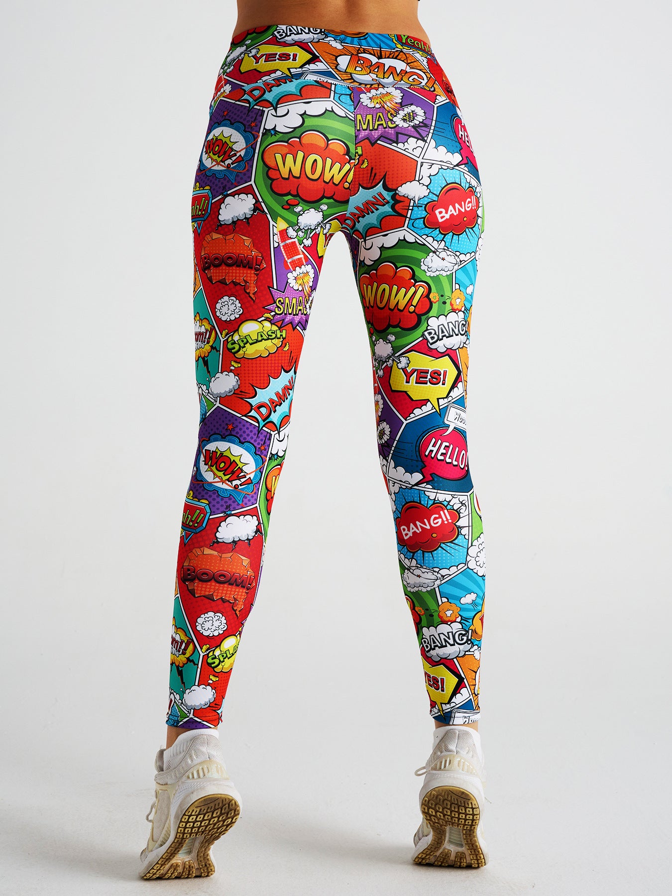 Colorful Graffiti Print Flex Leggings image 7