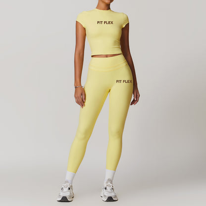 Crop top 2Pcs yoga set image 2