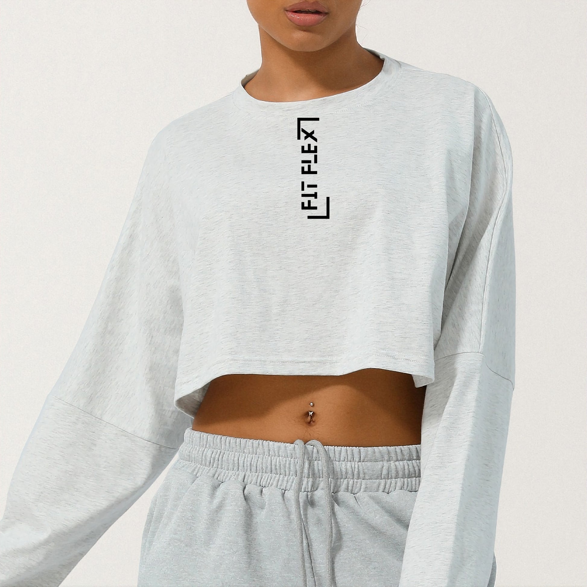 Loulou Long Sleeve Crop Tops image 0