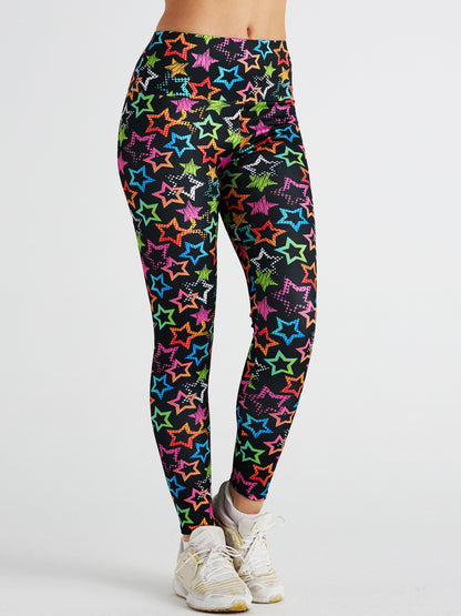 Colorful Graffiti Print Flex Leggings image 8