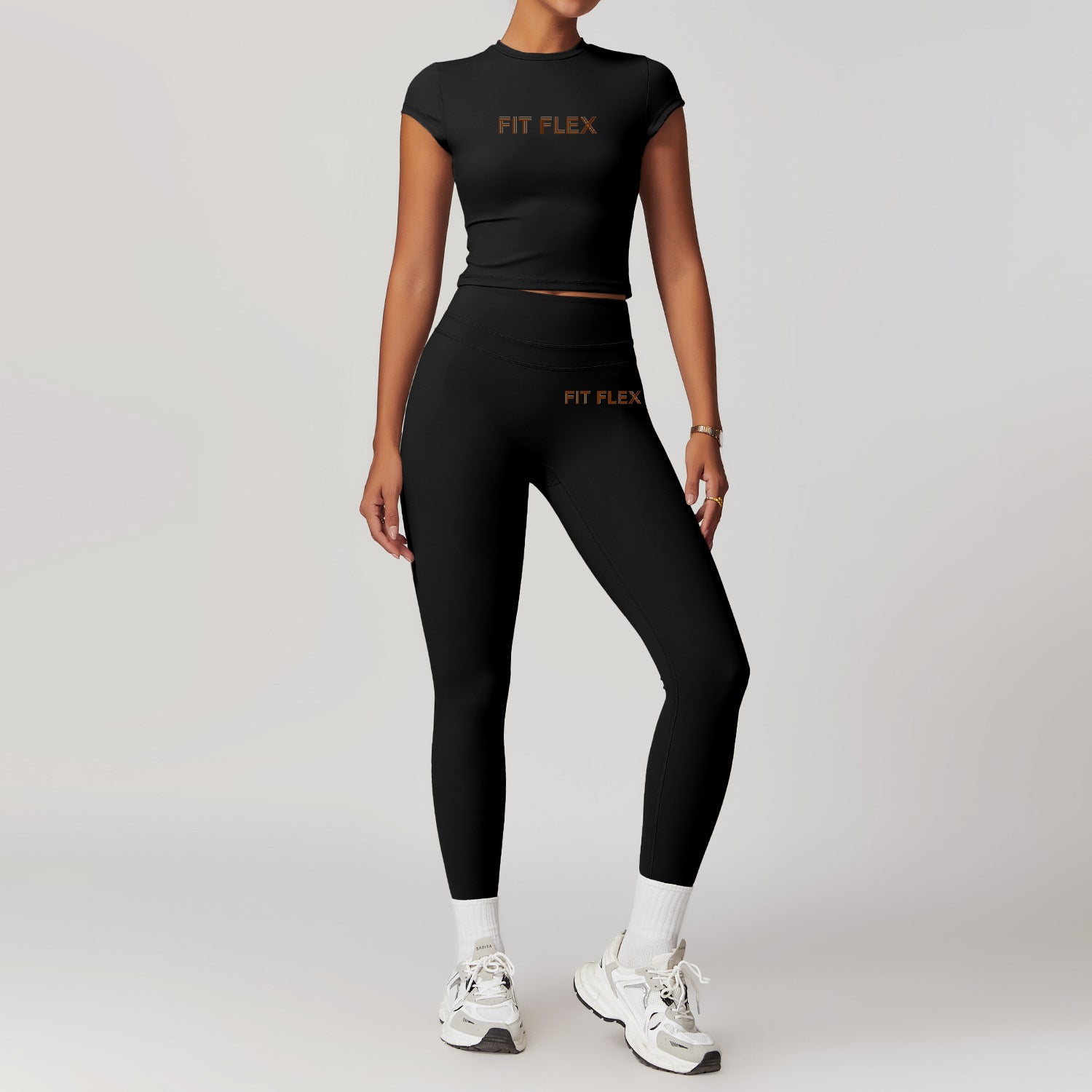 Crop top 2Pcs yoga set image 3