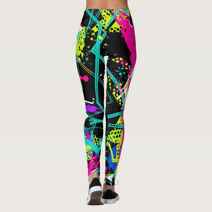 Colorful Graffiti Print Flex Leggings image 1