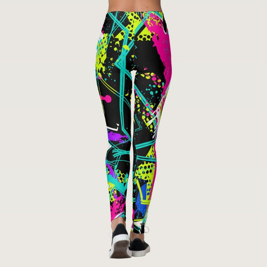 Colorful Graffiti Print Flex Leggings image 1