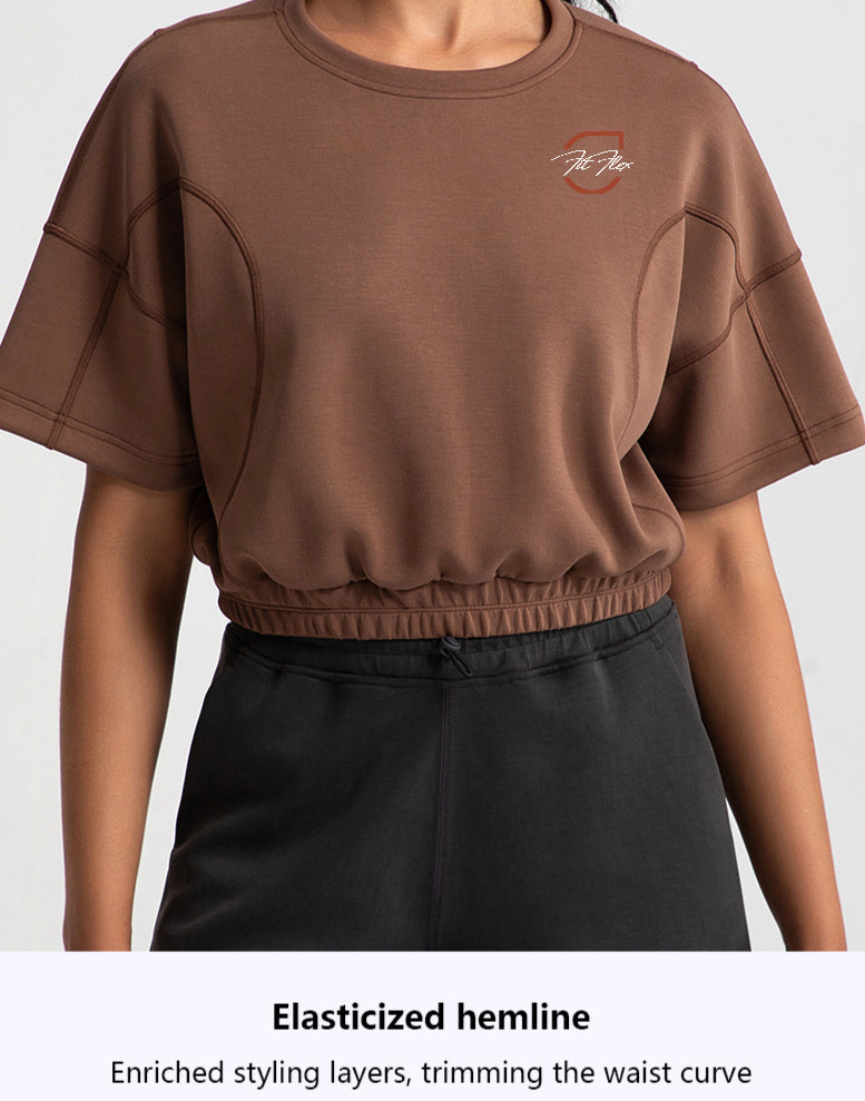 Fall Round Neck Crop Top image 4