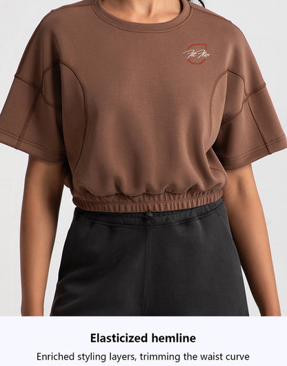 Fall Round Neck Crop Top image 4
