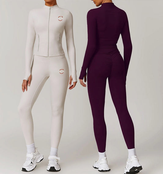 Sports Jacket & High Waist Leggins Set image 0