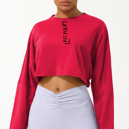 Loulou Long Sleeve Crop Tops image 2