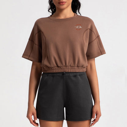 Fall Round Neck Crop Top image 3