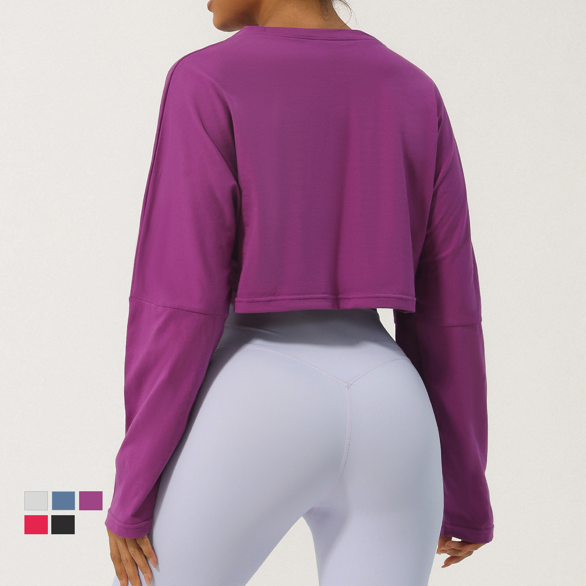 Loulou Long Sleeve Crop Tops image 6